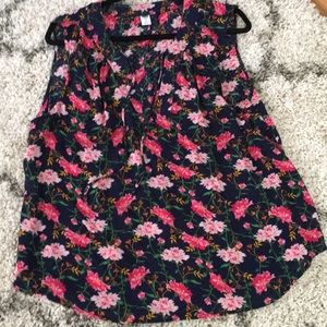 Sleeveless Floral Top